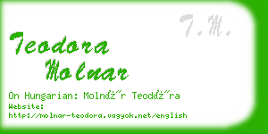 teodora molnar business card